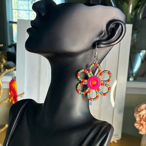 Paparazzi Multicolor Beaded Flower Earrings